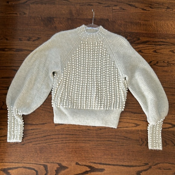 H&M Studio Alpaca Blend Sweater With Pearls Size XS - Picture 3 of 10